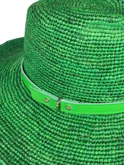 Chapeaux | Craie Studio Chapeau Fedora Raphia Jelly Vert