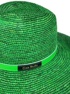 Chapeaux | Craie Studio Chapeau Fedora Raphia Jelly Vert