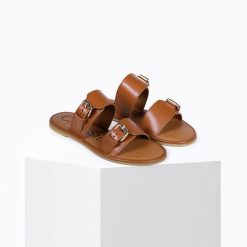 Sandales Femmes | Craie Studio Sandales Byron Tan Camel