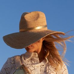 Chapeaux | Craie Studio Chapeau Fedora Raphia Naturel Blanc