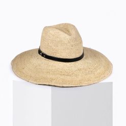 Chapeaux | Craie Studio Chapeau Fedora Raphia Naturel Blanc