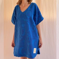 Beach Club | Craie Studio Robe Rio Eponge Fruit Cyan Bleu