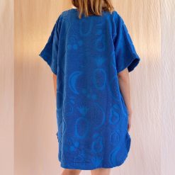 Beach Club | Craie Studio Robe Rio Eponge Fruit Cyan Bleu