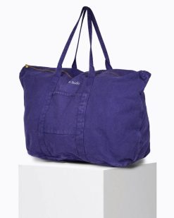 Grands Cabas | Craie Studio Sac 48H Coton Navy Bleu