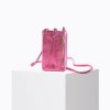 Mini Sacs | Craie Studio Pochette De Telephone Grigri Metal Bonbon Rose