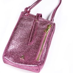 Mini Sacs | Craie Studio Pochette De Telephone Grigri Metal Bonbon Rose