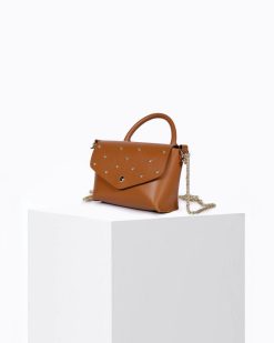 Sacs Bandoulieres | Craie Studio Sac Ecrin Stud Tan Camel