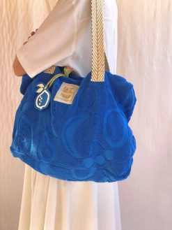 Beach Club | Craie Studio Sac Hossegor Eponge Fruit Cyan Bleu