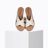 Sandales Femmes | Craie Studio Sandales Infiniti Rivets Creme Blanc