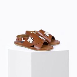 Sandales Femmes | Craie Studio Sandales Soul Feuille Tan Camel