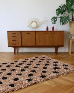 Tapis Et Les Miroirs | Craie Studio Tapis Pois Noir Beige