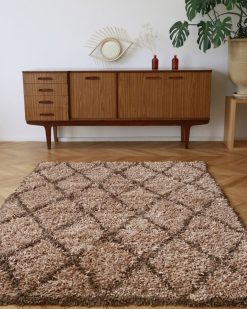 Tapis Et Les Miroirs | Craie Studio Tapis Losange Taupe Beige