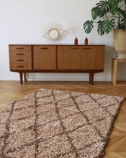 Tapis Et Les Miroirs | Craie Studio Tapis Losange Taupe Beige