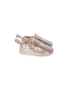 Chaussons Bebes | Craie Studio Chausson A Square Argent