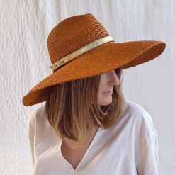 Chapeaux | Craie Studio Chapeau Fed A Raphia Golden Or