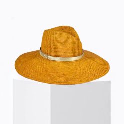 Chapeaux | Craie Studio Chapeau Fed A Raphia Golden Or