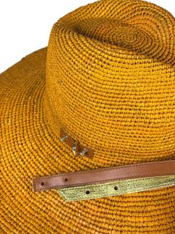 Chapeaux | Craie Studio Chapeau Fed A Raphia Golden Or