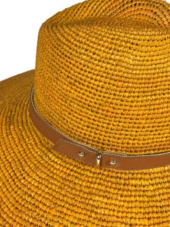 Chapeaux | Craie Studio Chapeau Fed A Raphia Golden Or