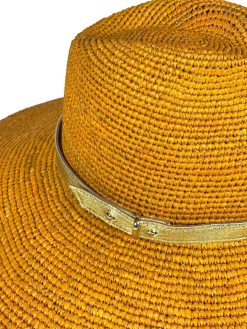 Chapeaux | Craie Studio Chapeau Fed A Raphia Golden Or