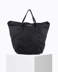 Grands Cabas | Craie Studio Sac 24H Coton Noir