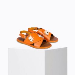 Sandales Femmes | Craie Studio Sandales Soul Feuille Fanta Orange