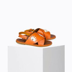 Sandales Femmes | Craie Studio Sandales Soul Feuille Fanta Orange