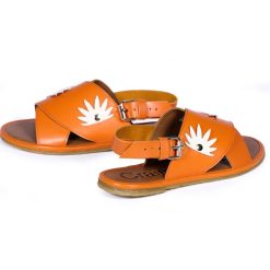 Sandales Femmes | Craie Studio Sandales Soul Feuille Fanta Orange