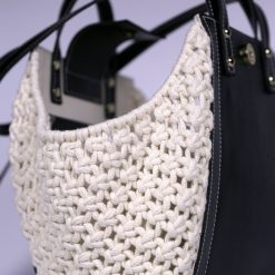 Grands Cabas | Craie Studio Sac Link Macrame Noir