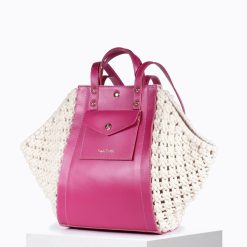 Grands Cabas | Craie Studio Sac Link Macrame Studio Rose