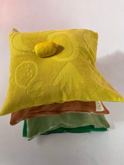 Beach Club | Craie Studio Housse De Coussin Coquillage Fruit Lemon Jaune