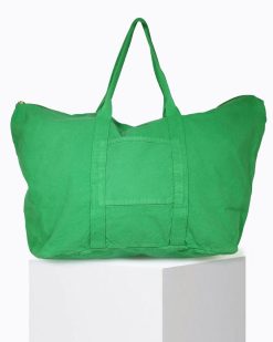 Grands Cabas | Craie Studio Sac 48H Coton Mint Vert