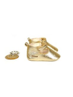 Chaussons Bebes | Craie Studio Chausson B Poudre Or