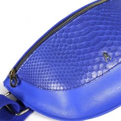 Belt Bags | Craie Studio Banane Smile Box Python Bleu