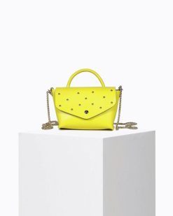 Sacs Bandoulieres | Craie Studio Sac Ecrin Stud Poussin Jaune