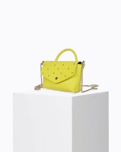 Sacs Bandoulieres | Craie Studio Sac Ecrin Stud Poussin Jaune