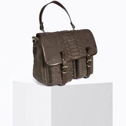 Sacs Bandoulieres | Craie Studio Besace Mini Maths Python Fume Gris