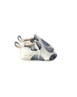 Chaussons Bebes | Craie Studio Chausson A Point Bleu Blanc