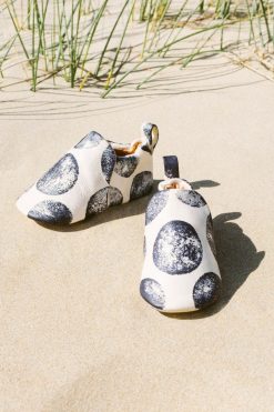 Chaussons Bebes | Craie Studio Chausson A Point Bleu Blanc