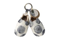 Chaussons Bebes | Craie Studio Chausson A Point Bleu Blanc