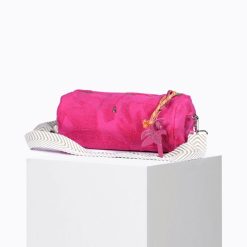 Beach Club | Craie Studio Sac Tube Eponge Panthere Fushia Rose